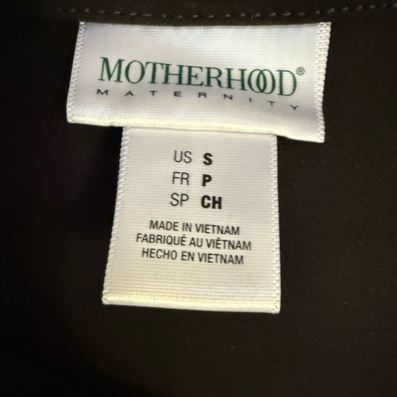 Motherhood Maternity Black Short Cap Sleeve Faux Wrap Dress Small - Picture 4 of 7